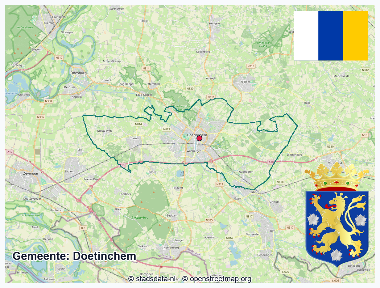 Schematische gemeentegrens Doetinchem